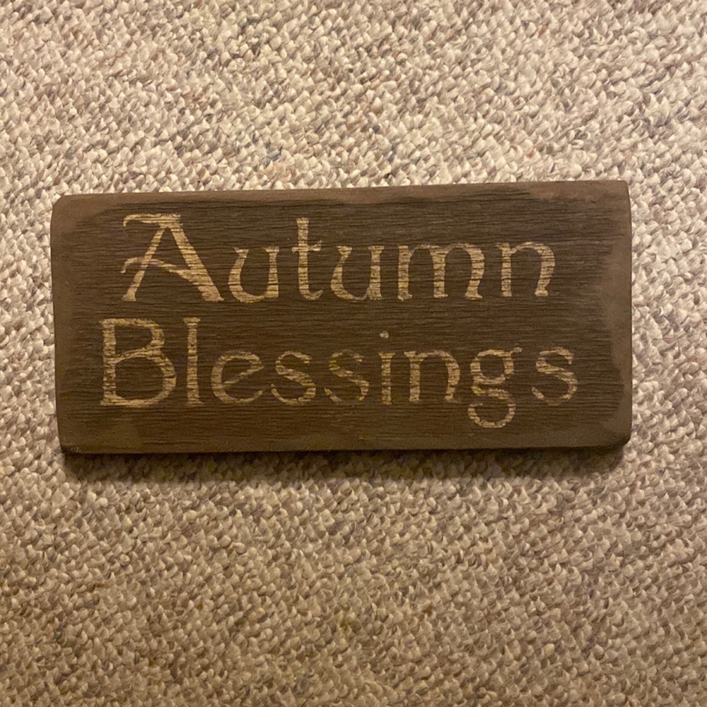 Autumn Blessings Wood Sign